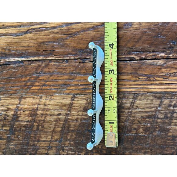 Village Wrought Iron Fence Set  4 Pieces Enameled Metal Miniature Garden Decor R - Picture 3 of 5